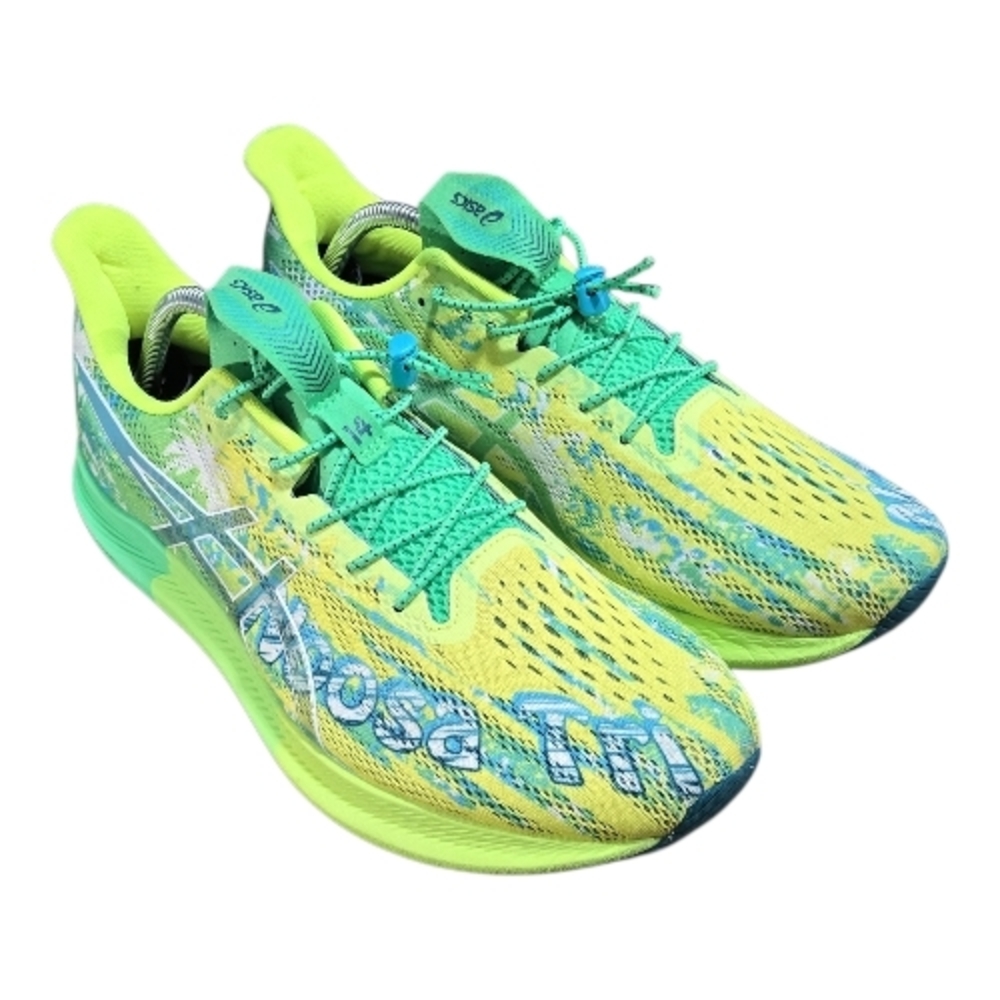 ASICS Noosa Tri 14 Shoes Mens Size 10.5 Neon Green Running FlyteFoam 1011B368